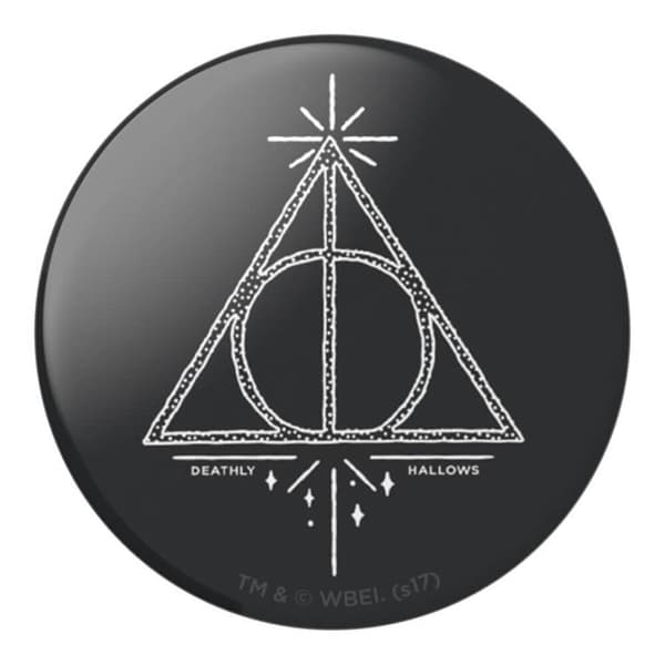 POPSOCKETS Mobilhållare / Mobilgrepp Deathly Hallows Svart, Vit