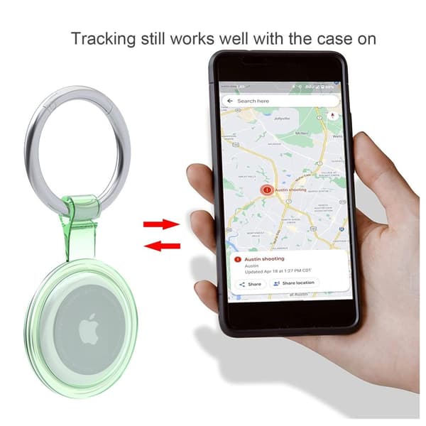 Nøkkelring og deksel til Airtag i fargen ZXZ - Case Cover Anheng Beskyttelsesdeksel