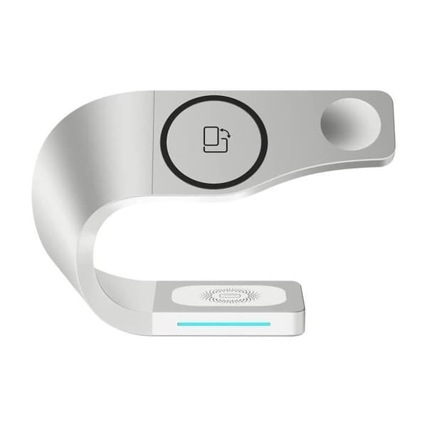 Laddstation - AVIZAR - MagSafe-ladddock - 3 i 1 - Trådlös laddning - Vit
