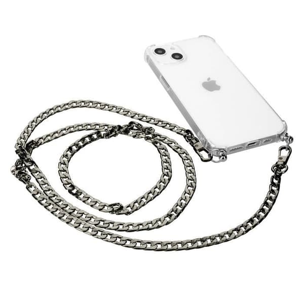 Telefonjuvel Kubansk länkkedja 120cm svart