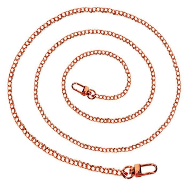 Telefonjuvel platt kantkedja 120cm roséguld