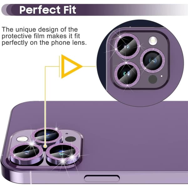 iPhone 15 Pro / 15 Pro Max Ring Circle Lens -elokuvasetti Glitter