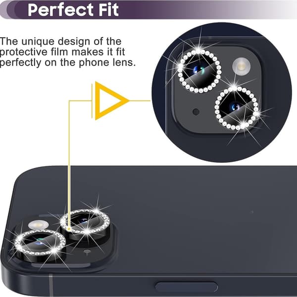Til iPhone 15 / 15 Plus Lens Glitter