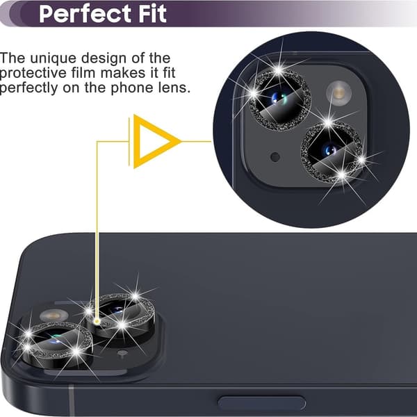 Til iPhone 15 / 15 Plus Lens Glitter