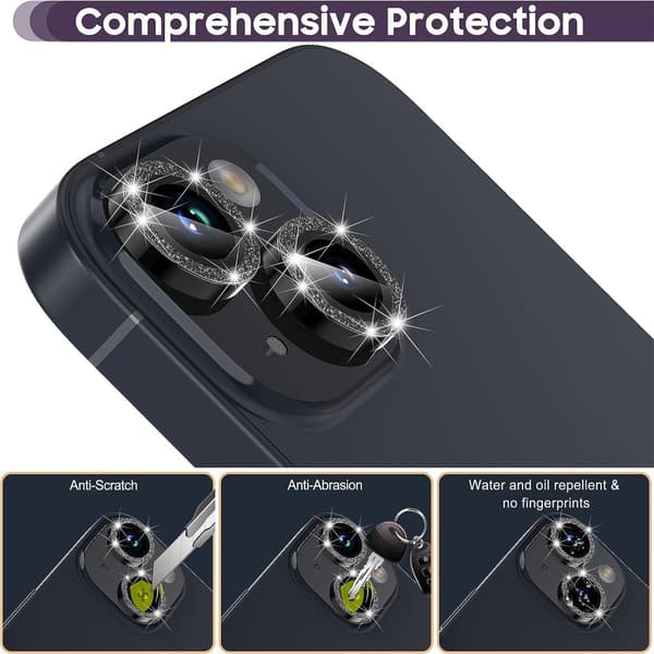 Til iPhone 15 / 15 Plus Lens Glitter