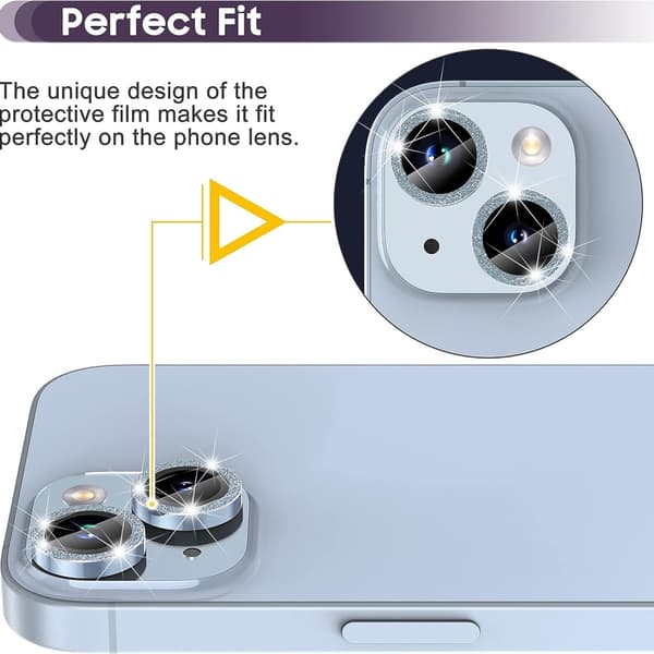 Til iPhone 15 / 15 Plus Lens Glitter