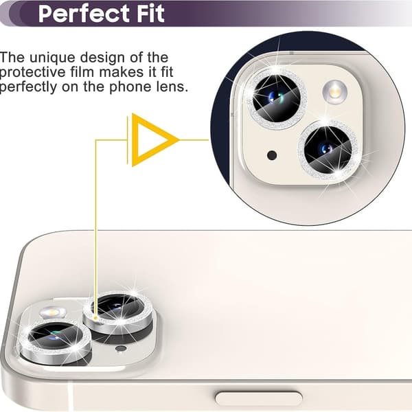 Til iPhone 15 / 15 Plus Lens Glitter