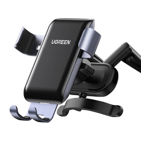 SUPORT AUTO Ugreen pt. SmartPhone, "LP274" fixare grila ventilatie rotunda, negru "30401" - 6957303834013