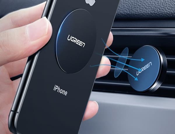 PLACUTE METALICE Ugreen, "LP123",  pentru prindere magnetica a smartphone-urilor, pachetul contine 2 buc, negru "30836" - 6957303838363