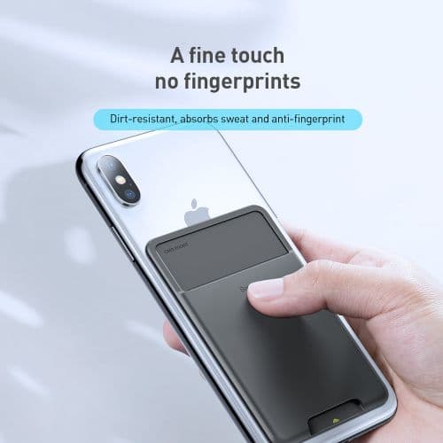 PORTCARD silicon Baseus, compatibil cu majoritatea telefoanelor de pe piata, atat timp cat telefonul este mai lat de 62 mm si mai lung de 95mm, gri de