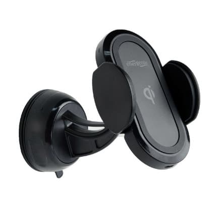 Gembird Car smartphone holder with detachable fast wireless QI charger Sort
