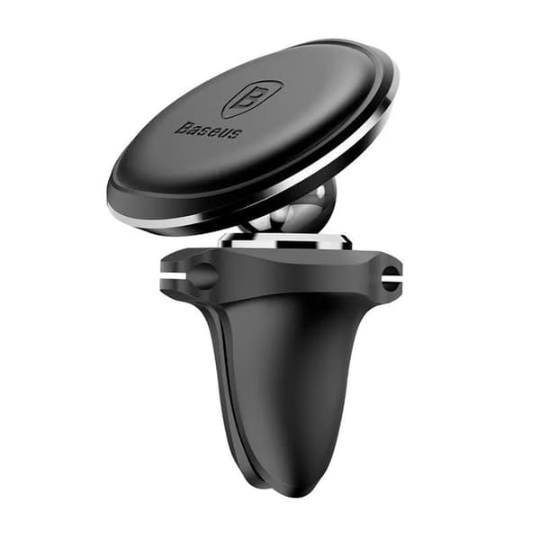 SUPORT AUTO Baseus OS pt. SmartPhone, fixare grilaj ventilatie, magnetic, 2 x clips cablu, negru "SUGX020001" - 6932172627003