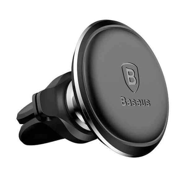 SUPORT AUTO Baseus OS pt. SmartPhone, fixare grilaj ventilatie, magnetic, 2 x clips cablu, negru "SUGX020001" - 6932172627003