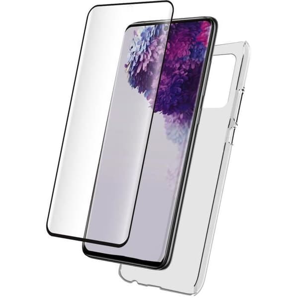 Pack Samsung G S20+ Transparent fodral + Bigben i härdat glas