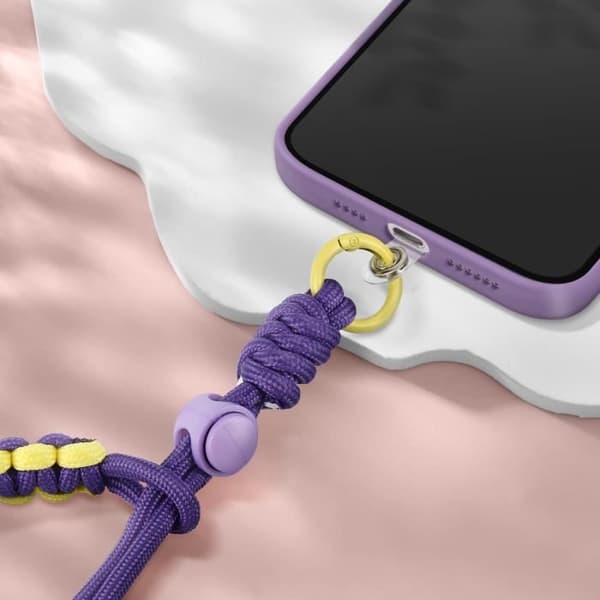 Smartphone Rem - AVIZAR - Mörk lila flätad design - Syntet - Smartphone Strap