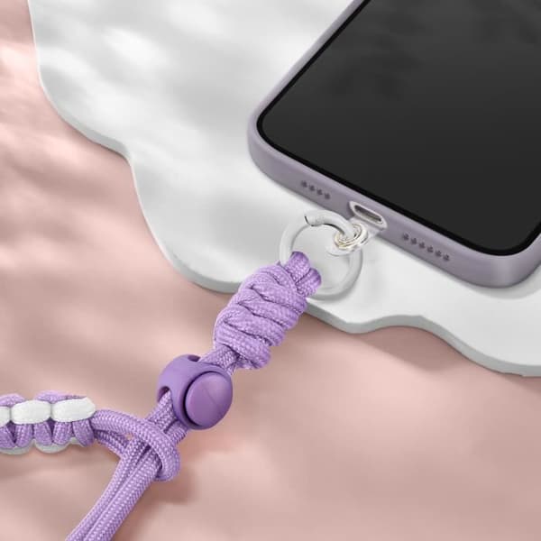 Lavendel flätad design smartphonerem