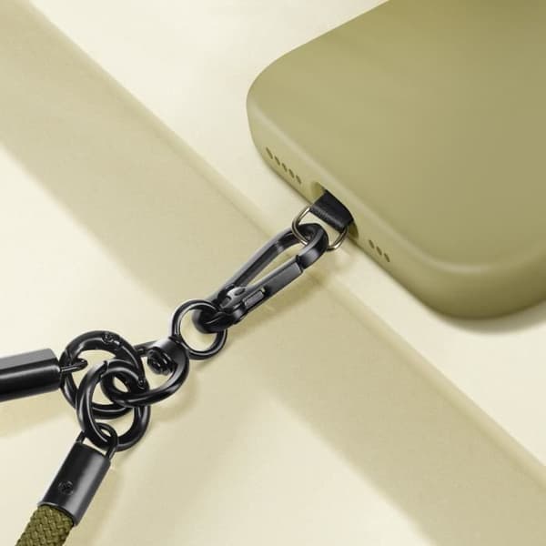 Telefon Halsband 60cm Universalfäste Khaki