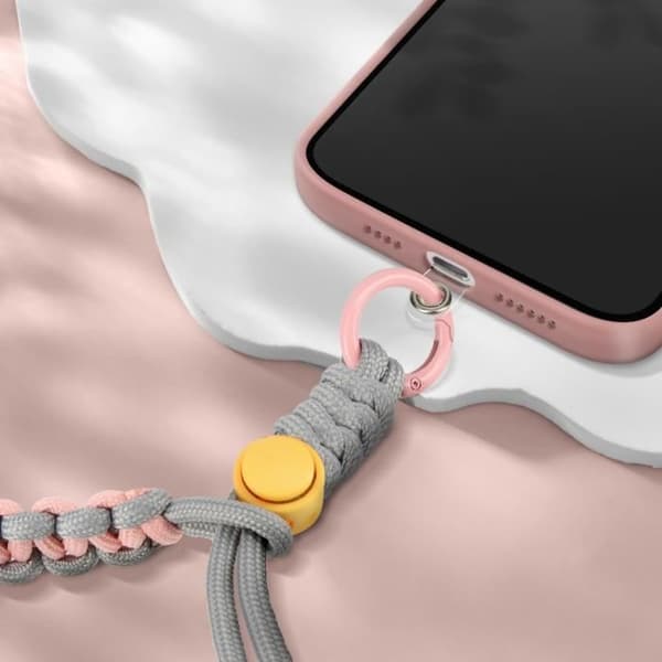 Smartphone Rem Justerbar Flätad Design Universal Krok Powder Pink