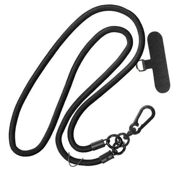 Phone Lanyard Neck Strap 60cm Universal Attachment Black - AVIZAR - Phone Lanyard