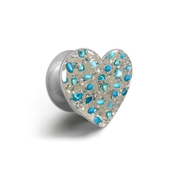 Heart Popup Hållare - Blå Stone