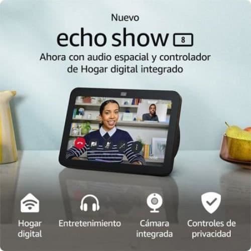 Amazon Echo Show 8 - Amazon - Modell 2023 - HD-skärm 8 tum - Rumsligt ljud - Digital Home-kontroller