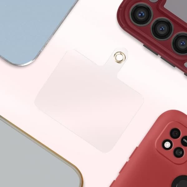 Elegant handledsrem för smartphone - AVIZAR - Röd - Vågig design - Fästflik ingår - Armband