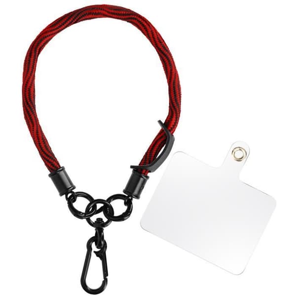 Elegant handledsrem för smartphone - AVIZAR - Röd - Vågig design - Fästflik ingår - Armband