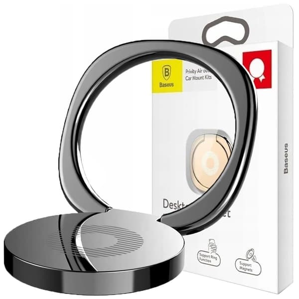Baseus Priivity Ringstativ / ring med stativfunksjon - svart