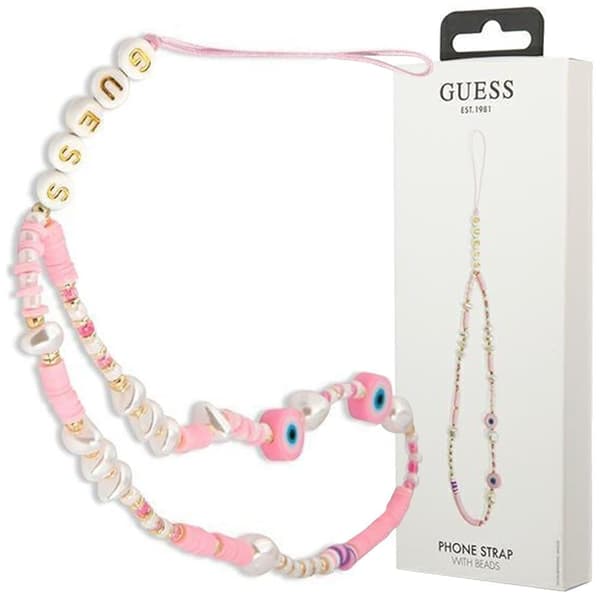 Guess GUSTSHPP telefonreim anheng rosa/rosa Beads Shell