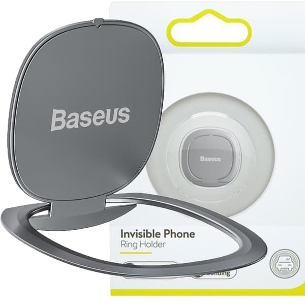 Baseus ultratynn selvklebende ringholder telefonholder sølv (SUYB-0S)