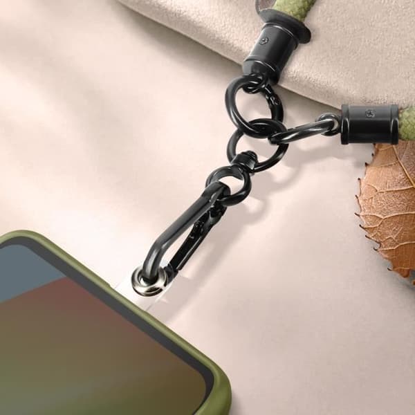 Kaki mjuk nylon telefonrem - AVIZAR - Rem