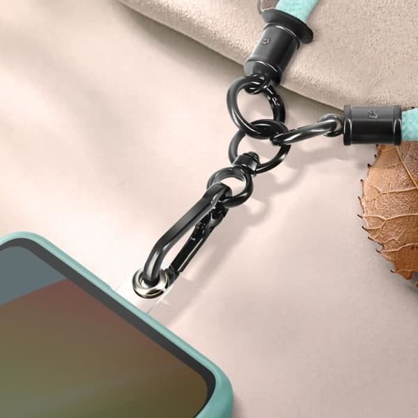 Mjuk nylon telefonrem turkos