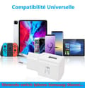 Miniatyrbild 3 av 6: Laddare + kabelpaket för Samsung Galaxy C55 Snabbladdare Ultrakraftig och snabb NY GENERATION 3A med USB-Typ C-KABEL