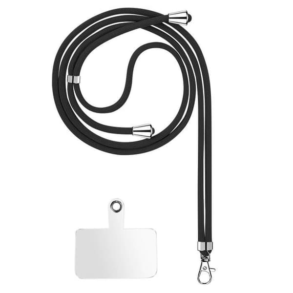 AVIZAR Universal Phone Halsrem - Justerbar Flätad Nylon 90cm svart