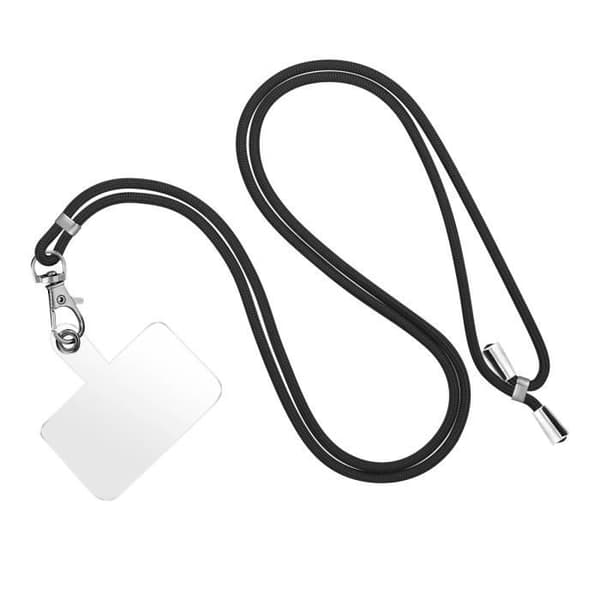 AVIZAR Universal Phone Halsrem - Justerbar Flätad Nylon 90cm svart
