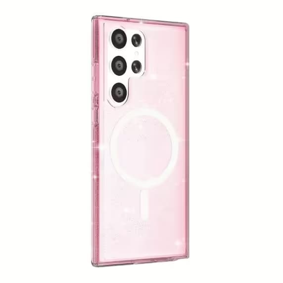 Samsung Galaxy S24 Ultra Mobilskal Glitter Magsafe - Rosa