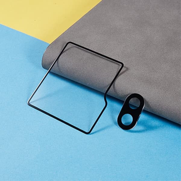 För Samsung Galaxy Z Flip6 5G Härdat Glas Filmsats Kameralinsskydd + Liten Skärmskydd