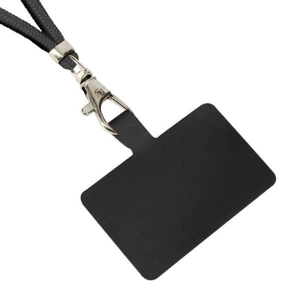 Telefon Halsrem Nylon Flätad 80cm Justerbar Krok Svart