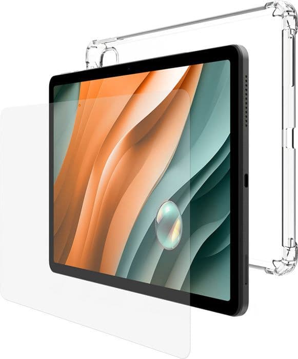 Skyddspaket - SPC - Gravity 5 - Transparent silikonfodral - Härdat glas - Förstärkta hörn