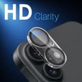Pikkukuva 5 / 6: NORTHJO 2 kpl Kameran Linssinsuoja Mustilla Kehyksillä iPhone 16 / 16 Plus, HD Kirkas Karkaistu Lasi 3D Kattava Suoja