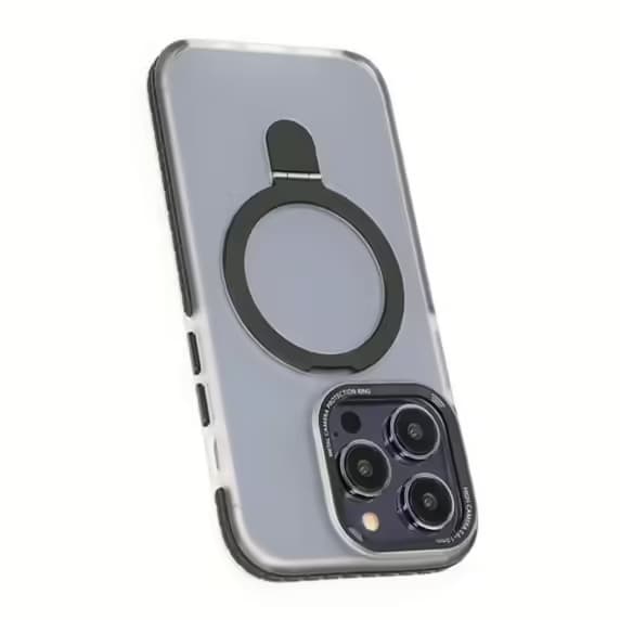 iPhone 15 Pro Mobilskal med Magsafe och Stativ - Svart