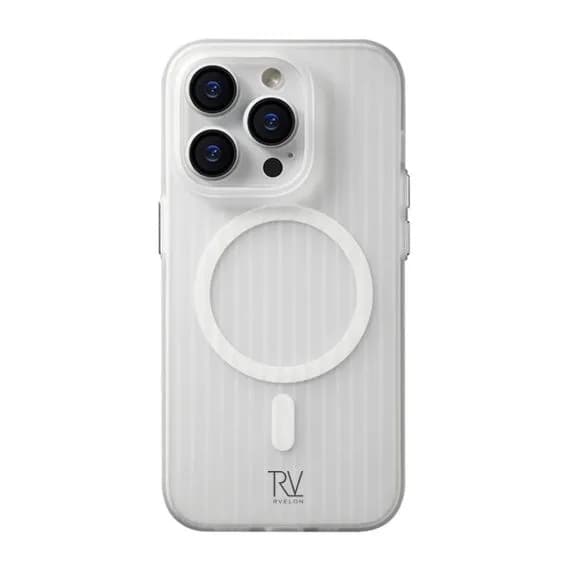 iPhone 14 Pro Max Mobilskal Korrugerad med Magsafe Rvelon - Vit