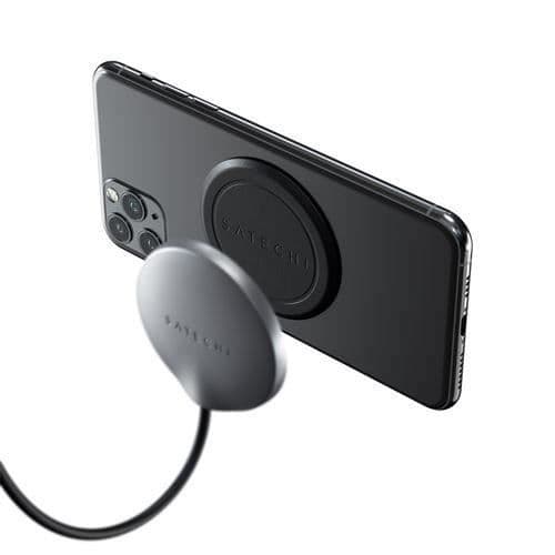 Satechi Magnetic Charging Sticker för iPhone 11 Grå
