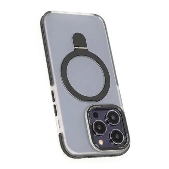 iPhone 14 Pro Max Mobilskal med Magsafe och Stativ - Svart