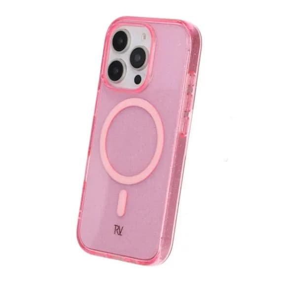 iPhone 16 Pro Rvelon Mobilskal TPU med MagSafe - Glitter Rosa