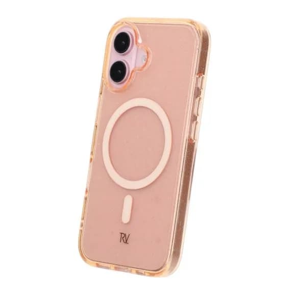 iPhone 16 Rvelon Mobilskal TPU med MagSafe - Glitter Guld