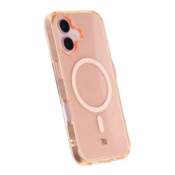 iPhone 16 Rvelon Mobilskal TPU med MagSafe - Glitter Guld