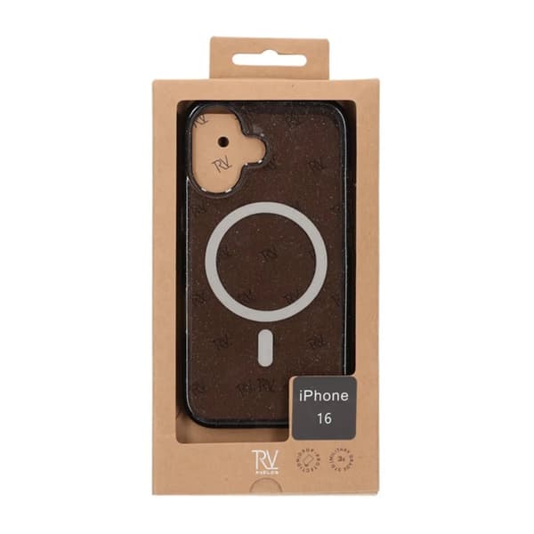 iPhone 16 Rvelon Mobilskal TPU med MagSafe - Glitter Svart