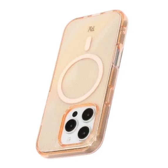 iPhone 16 Pro Rvelon Mobilskal TPU med MagSafe - Glitter Guld