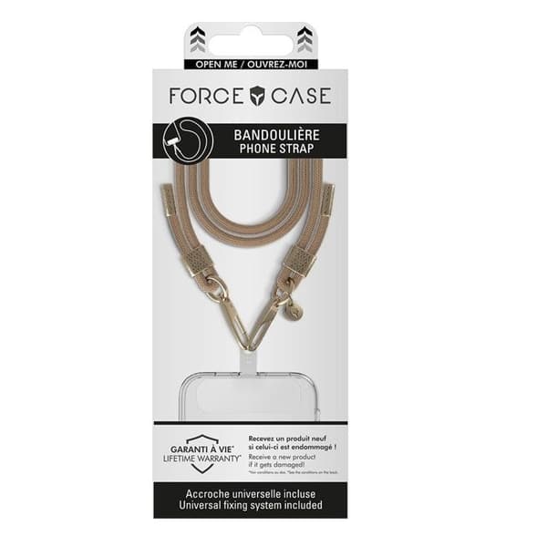Universell axelrem - Forcecase - Beige och Guld - Polyester